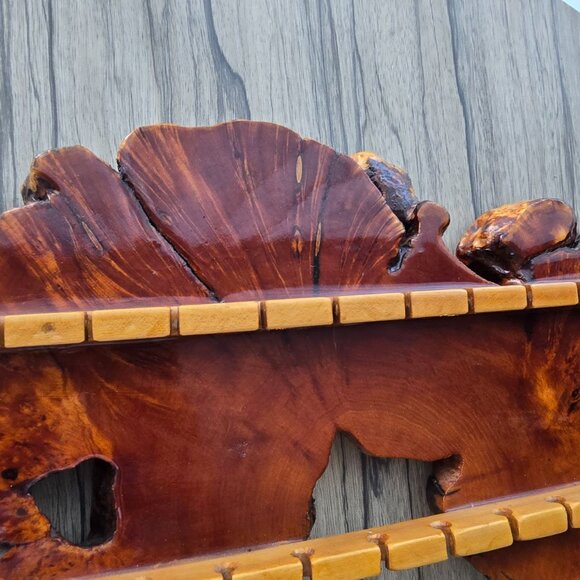 Live Edge Wood Slab Jewelry Holder Display, Spoon Holder Display, Vintage Boho - Picture 8 of 11